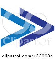 Clipart Of A Blue Arrow App Icon Button Design Element Royalty Free Vector Illustration