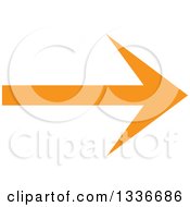 Clipart Of An Orange Arrow App Icon Button Design Element Royalty Free Vector Illustration