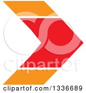 Clipart Of A Red And Orange Arrow App Icon Button Design Element Royalty Free Vector Illustration