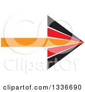 Poster, Art Print Of Black Orange And Red Arrow App Icon Button Design Element