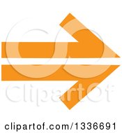 Clipart Of An Orange Arrow App Icon Button Design Element 5 Royalty Free Vector Illustration
