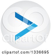 Clipart Of A Blue Arrow And Shaded Round App Icon Button Design Element Royalty Free Vector Illustration