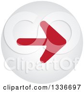 Poster, Art Print Of Red Arrow And Shaded Round App Icon Button Design Element