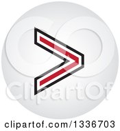 Clipart Of A Red And Black Arrow And Shaded Round App Icon Button Design Element Royalty Free Vector Illustration