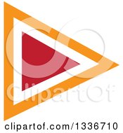 Poster, Art Print Of Red And Orange Arrow Or Media Play App Icon Button Design Element