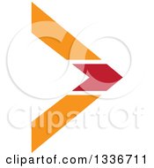 Clipart Of A Red And Orange Arrow App Icon Button Design Element 3 Royalty Free Vector Illustration