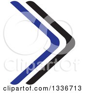 Poster, Art Print Of Black And Blue Arrow App Icon Button Design Element 2