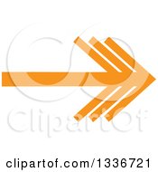 Clipart Of An Orange Arrow App Icon Button Design Element 3 Royalty Free Vector Illustration