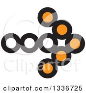 Poster, Art Print Of Black And Orange Arrow App Icon Button Design Element