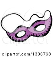 Clipart Of A Sketched Doodle Of A Purple Eye Mask Royalty Free Vector Illustration by Prawny
