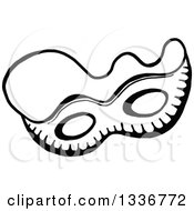 Sketched Doodle Of A Black And White Eye Mask