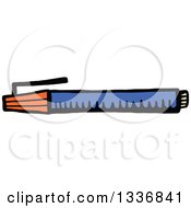Clipart Of A Sketched Doodle Of A Marker Pen Royalty Free Vector Illustration