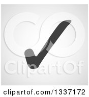 Clipart Of A Grayscale Selection Tick Check Mark And Shaded Background App Icon Button Design Element 2 Royalty Free Vector Illustration