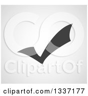 Clipart Of A Grayscale Selection Tick Check Mark And Shaded Background App Icon Button Design Element 4 Royalty Free Vector Illustration
