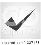 Clipart Of A Grayscale Selection Tick Check Mark And Shaded Background App Icon Button Design Element 5 Royalty Free Vector Illustration