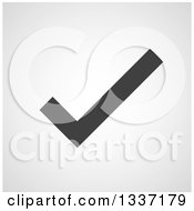 Clipart Of A Grayscale Selection Tick Check Mark And Shaded Background App Icon Button Design Element 6 Royalty Free Vector Illustration