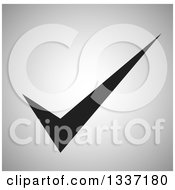 Clipart Of A Grayscale Selection Tick Check Mark And Shaded Background App Icon Button Design Element 8 Royalty Free Vector Illustration