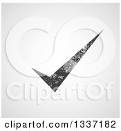 Poster, Art Print Of Distressed Grayscale Selection Tick Check Mark And Shaded Background App Icon Button Design Element