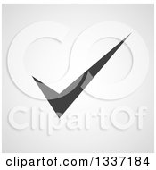 Clipart Of A Grayscale Selection Tick Check Mark And Shaded Background App Icon Button Design Element 7 Royalty Free Vector Illustration