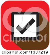 Poster, Art Print Of Flat Design Selection Tick Check Mark App Icon Button Design Element 2
