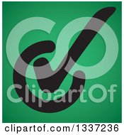 Poster, Art Print Of Black Selection Tick Check Mark Over Green App Icon Button Design Element