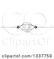 Clipart Of A Black And White Ornate Rule Page Border Design Element Royalty Free Vector Illustration by KJ Pargeter