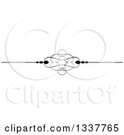 Clipart Of A Black And White Ornate Rule Page Border Design Element 5 Royalty Free Vector Illustration by KJ Pargeter