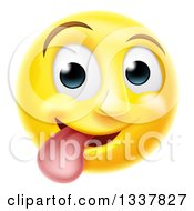 3d Silly Yellow Smiley Emoji Emoticon Face Sticking His Tongue Out