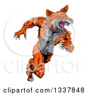Poster, Art Print Of Tough Muscular Fox Man Sprinting