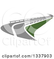 Poster, Art Print Of Curvy Road With Barriers