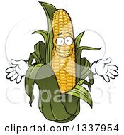 Poster, Art Print Of Cartoon Happy Corn Character