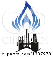 Poster, Art Print Of Black And Blue Natural Gas And Flame Design 20