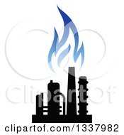 Poster, Art Print Of Black And Blue Natural Gas And Flame Design 18