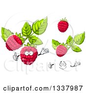 Poster, Art Print Of Cartoon Face Hands And Raspberries