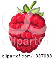 Clipart Of A Cartoon Raspberry Royalty Free Vector Illustration by Vector Tradition SM