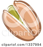 Poster, Art Print Of Cartoon Cracked Pistachio Nut