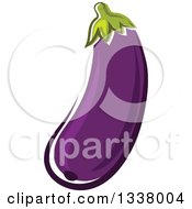 Clipart Of A Cartoon Purple Eggplant 3 Royalty Free Vector Illustration