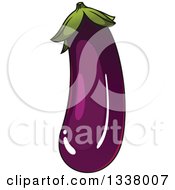 Poster, Art Print Of Cartoon Purple Eggplant 2