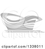 Clipart Of A Grayscale Sports Stadium Building 3 Royalty Free Vector Illustration