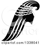 Clipart Of A Black And White Feathered Wing 22 Royalty Free Vector Illustration