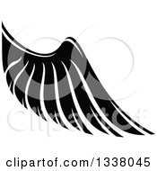 Poster, Art Print Of Black And White Feathered Wing 30