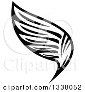 Poster, Art Print Of Black And White Feathered Wing 33