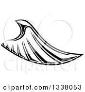 Clipart Of A Black And White Feathered Wing 34 Royalty Free Vector Illustration