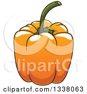 Poster, Art Print Of Cartoon Orange Bell Pepper