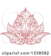 Poster, Art Print Of Beautiful Red Henna Lotus Flower 3