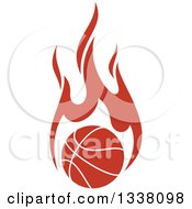 Poster, Art Print Of Flaming Orange Basketball