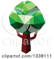 Clipart Of A Low Poly Geometric Tree 13 Royalty Free Vector Illustration