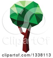 Clipart Of A Low Poly Geometric Tree 15 Royalty Free Vector Illustration