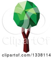 Clipart Of A Low Poly Geometric Tree 16 Royalty Free Vector Illustration