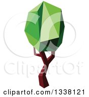 Clipart Of A Low Poly Geometric Tree 9 Royalty Free Vector Illustration